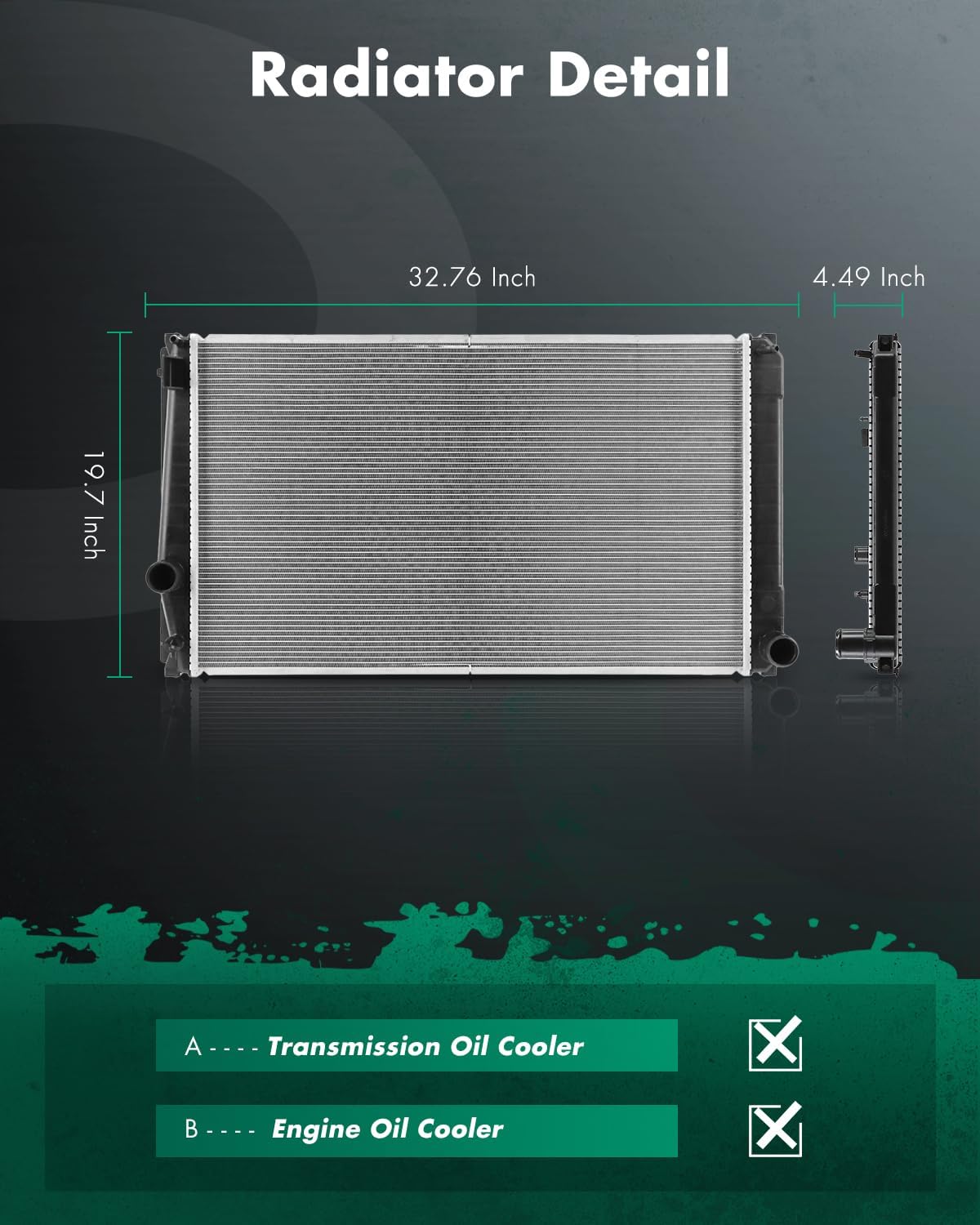 SCITOO Engine Cooling Radiator compatible with Toyota RAV4