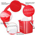 3 Pcs 6 Quart Cleaning Bucket Small Square Container, Red