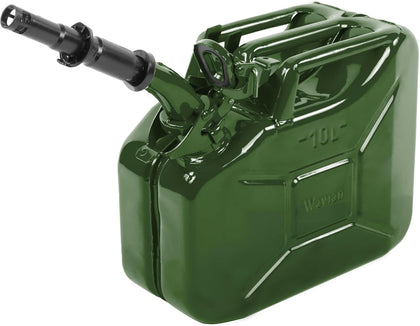 USA Authentic NATO Jerry Can and Spout System - Rust-Proof, EPA & CARB Compliant, 10 Litre, Green, Wavian 2.65 Gallon
