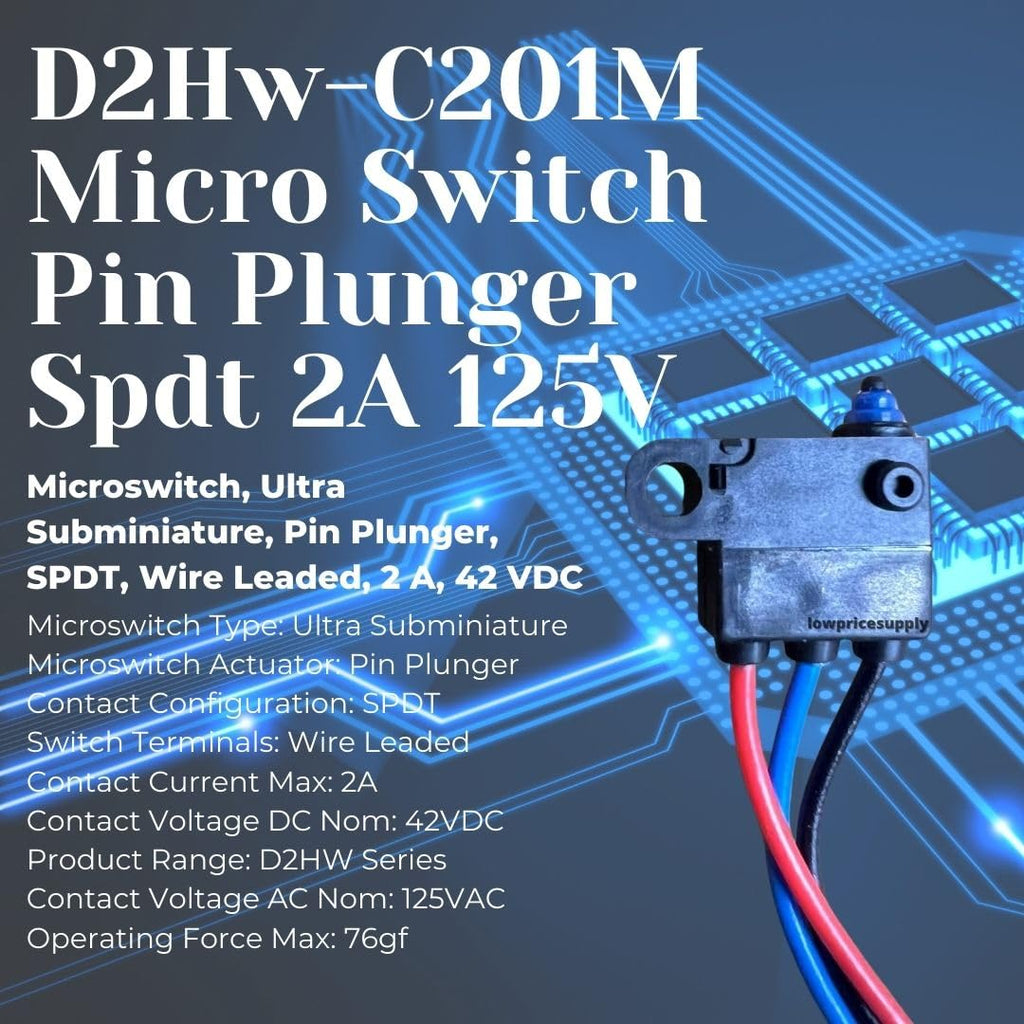 D2Hw-C201M Micro Switch Pin Plunger Spdt 2A 125V