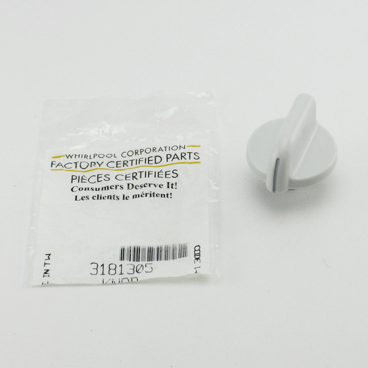 WHIRLPOOL WP3181305 Range Surface Burner Knob
