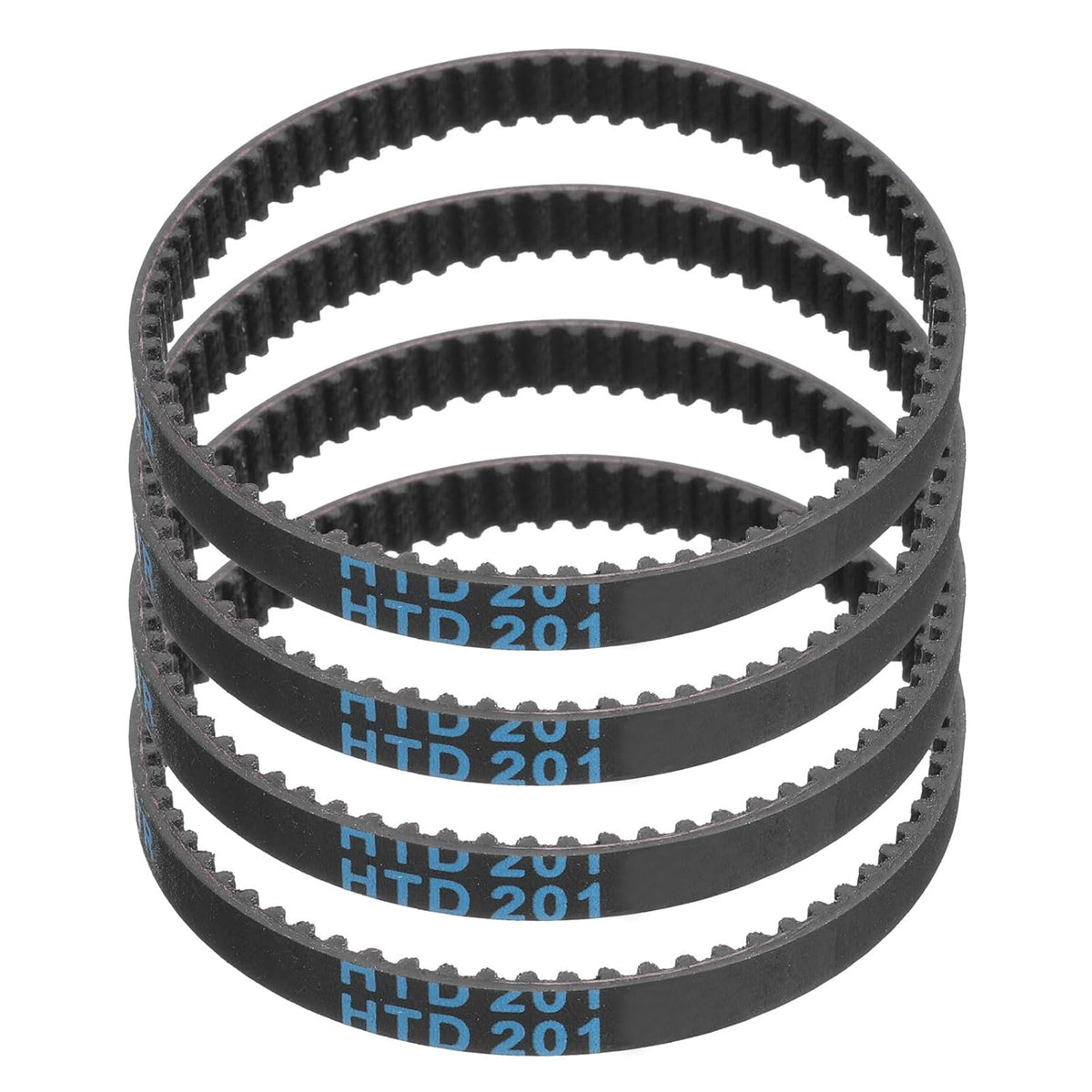 uxcell 4pcs HTD-3M Rubber Timing Belt 67 Teeth, 201mm Pitch Length x 6mm Width x 2.4mm Height, Closed Loop Pulley Timing Belt