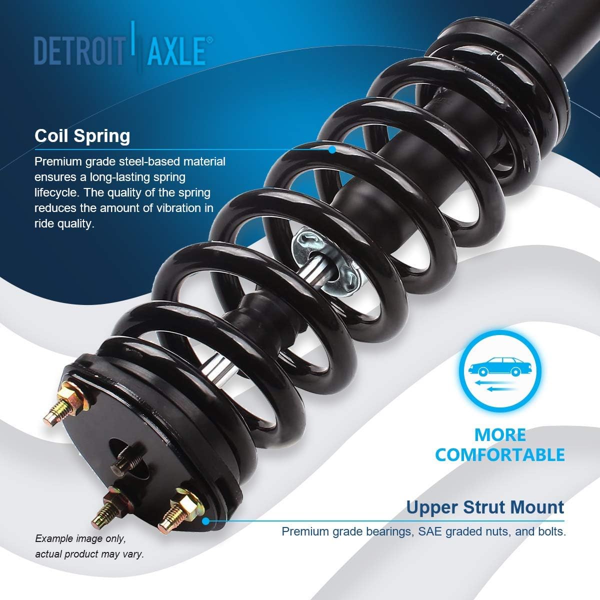 Detroit Axle - 2 Front Struts for 4WD 2009-2018 Dodge Ram 1500