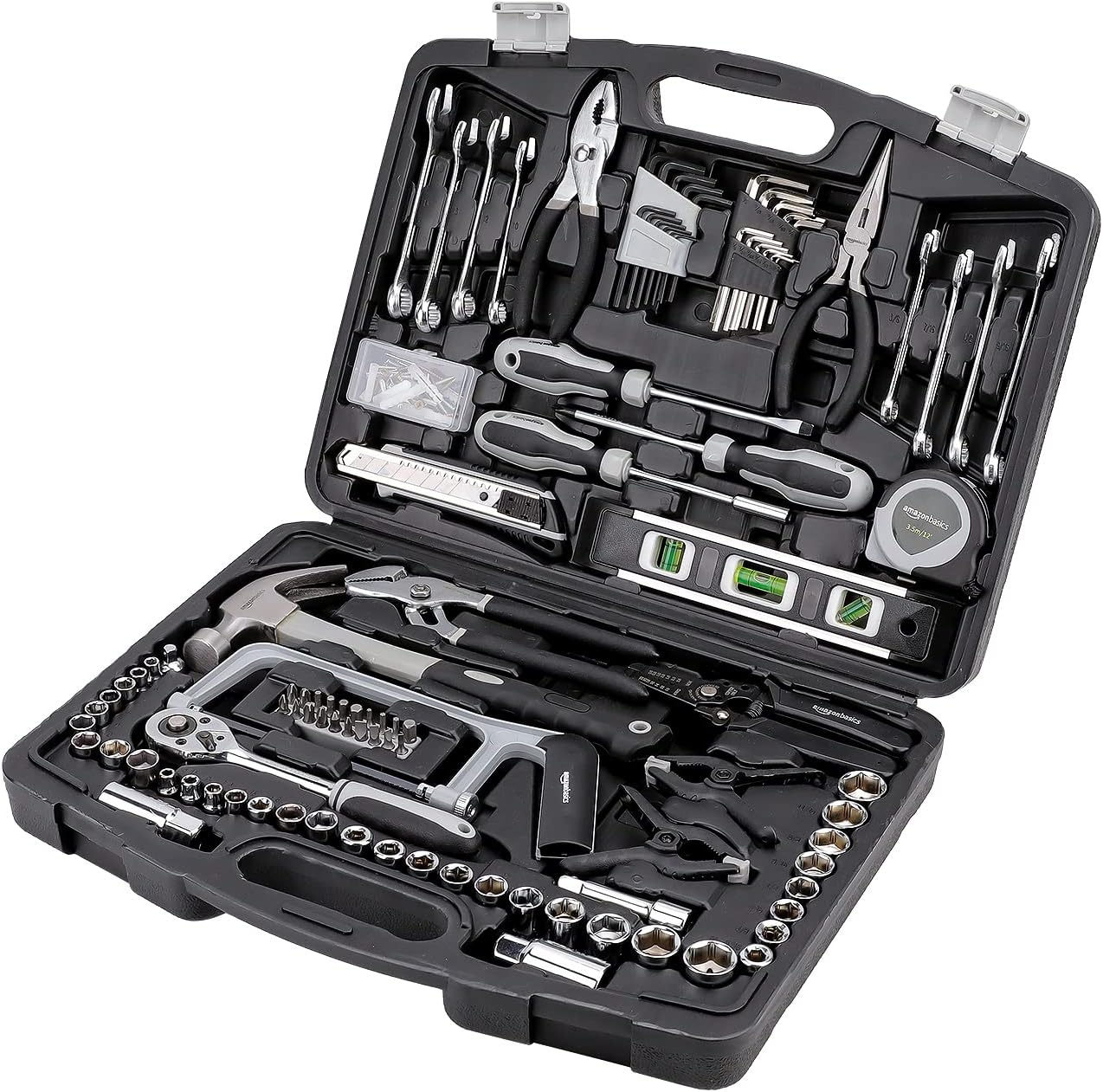 173-Piece General Household Hand Tool Set with Storage Case, Portable Tool Kit for Home Maintenance and Everyday Repairs