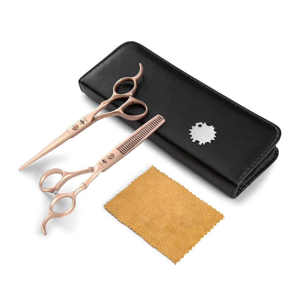 Hair Cutting Scissors Thinning Shear Set Professional Barber 6 inch Texturizing Blending Shear Razor Edge Haircut