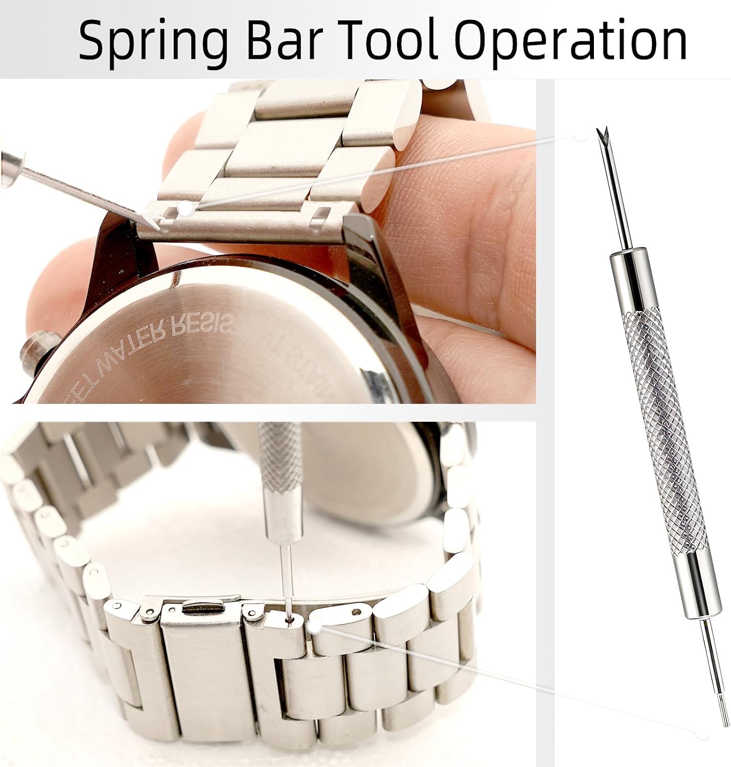 Watch Link Removal kit, Watch Band Adjust and Pin Remover for Sizing Metal Bracelets, Professional Watch Repair Kit