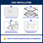 hykolity 2x2 LED Flat Panel Troffer Light,Dimmable ETL,Drop Ceiling 2 Pack