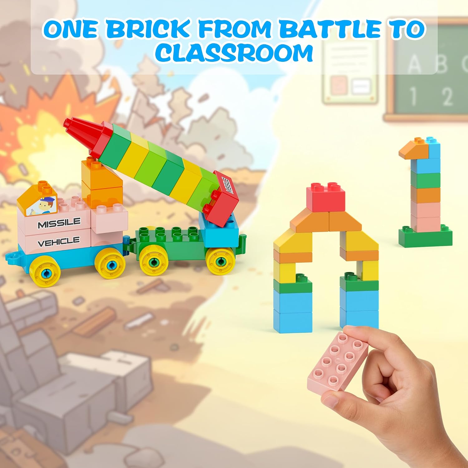 Building Blocks for Kids Ages 3-8 |Toy with 4 Trucks | STEM Educational Set for Boys & Girls| Endless Creations |