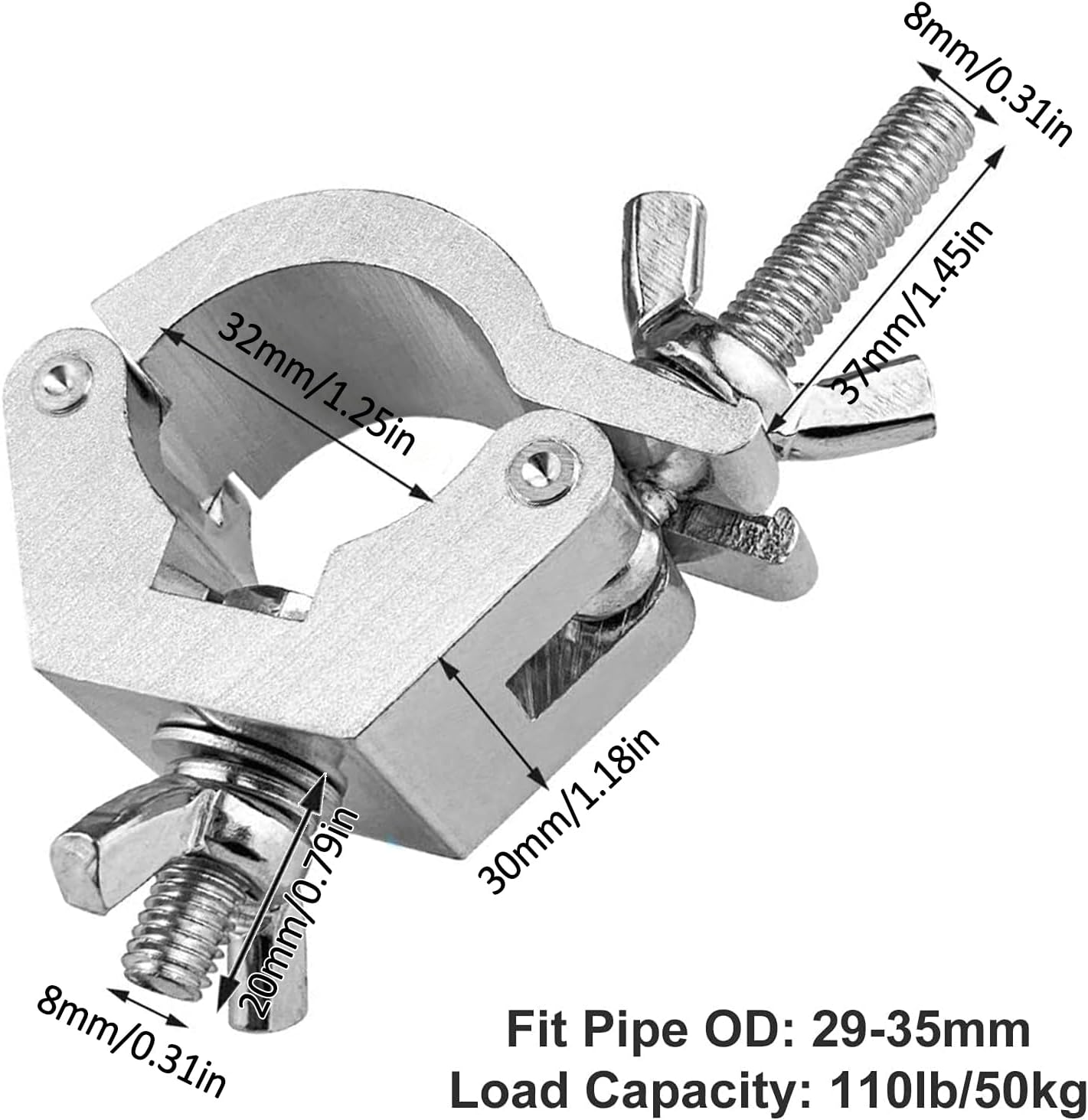 2 Packs of Clamps for Lights Stage Lighting Equipment & Accessories, Lighting O Clamps Dj Light Pole Clamp Quick