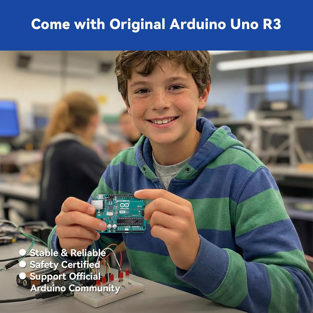 Inventor Lab Starter Kit with Original Arduino Uno R3 REV3 Multimeter 34 Projects 40+Video Courses RAB Breadboard