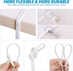 Cat 7 Flat Ethernet Cable 50ft White, High Speed 10GB Shielded (STP) LAN Internet Network Cable Ethernet Patch
