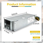 260W Power Supply H260EBM-00 Compatible with Dell Optiplex 3050 3060 5050
