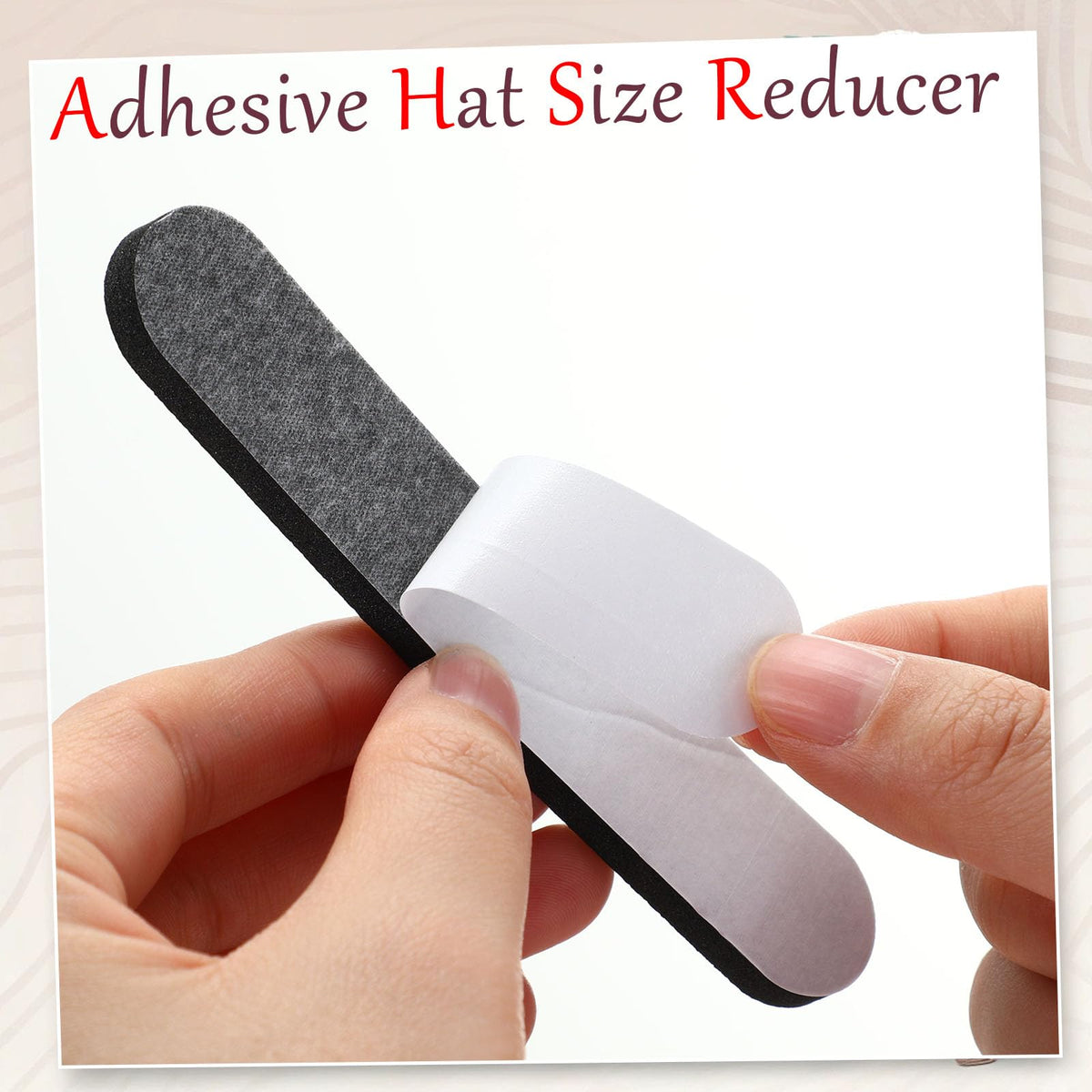 23 Pcs Hat Size Reducer Foam Tape Self Adhesive,Black