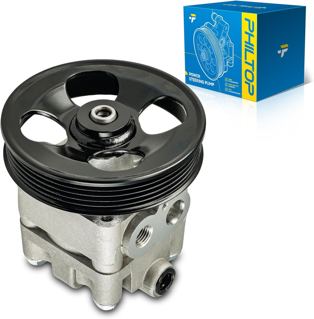 PHILTOP 215254 Power Steering Pump with Pulley for 2001-2004 Outback 2.5L