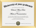 Certificate Frame, 8.5 by 11 Diploma Frames, 1 Pack, Gold | Clear Plexiglass, 8.5x11 Document Degree Frames for