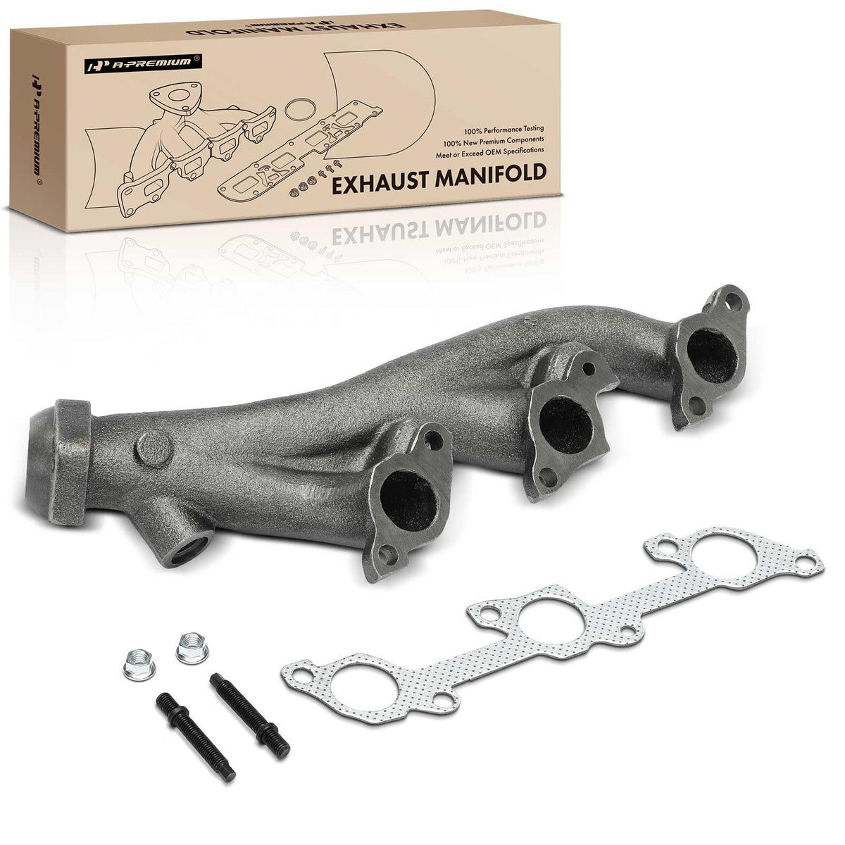 A-Premium Right Side V6 4.0L Exhaust Manifold Kit W/Gaskets & Hardware