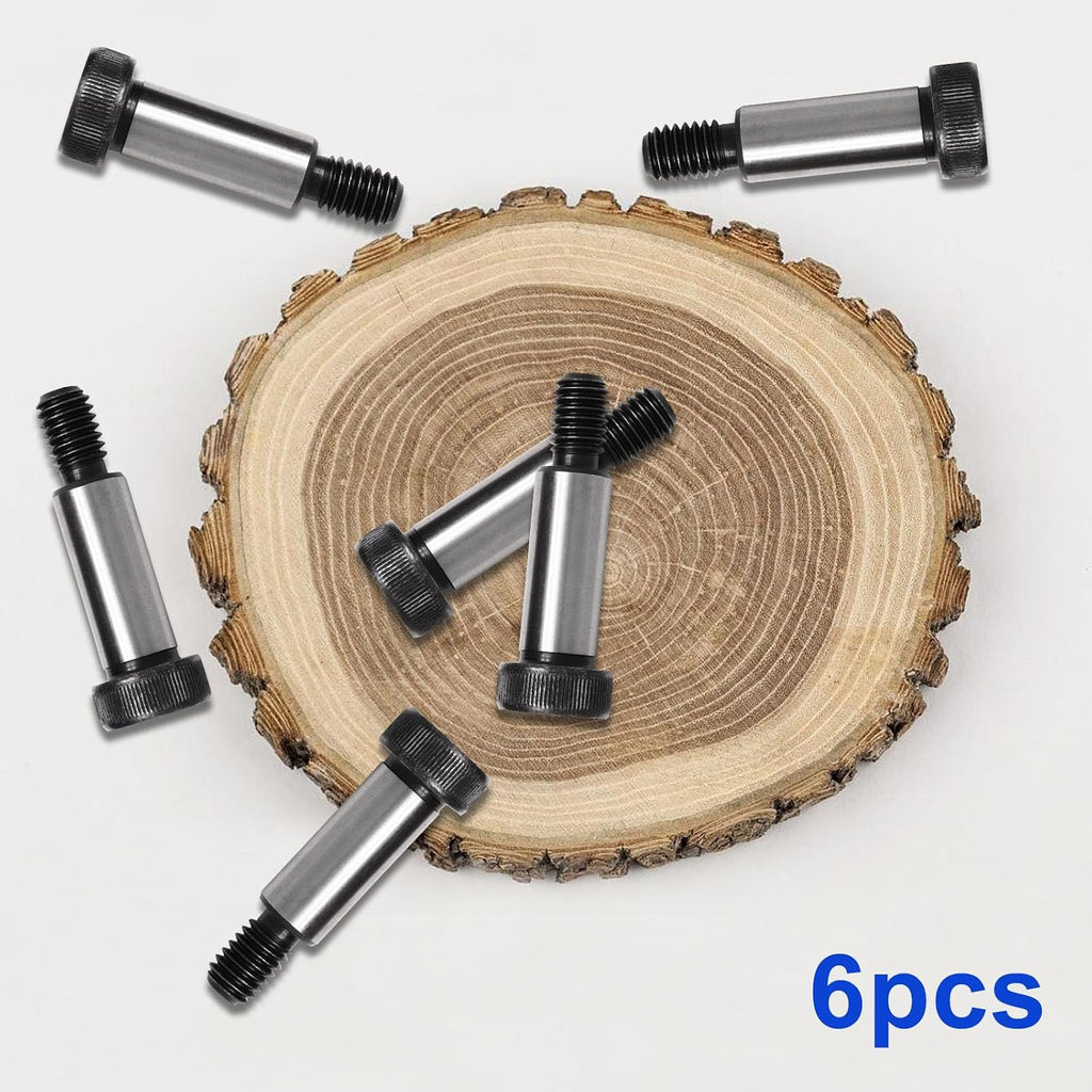 6Pcs Alloy Steel Shoulder Bolt #10-24 UNC Thread Shoulder Dia 1/4" Shoulder Length 5/8"