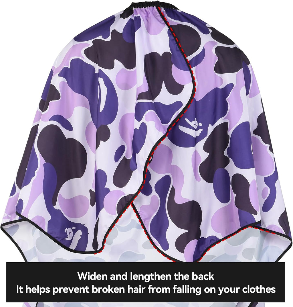 Waterproof Hair Cutting Cape Polyester Salon Barber Cape Adjustable Collar
