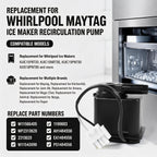 MTOSYSARI W11566405 Ice Maker Recirculation Pump Replacement for Whirlpool