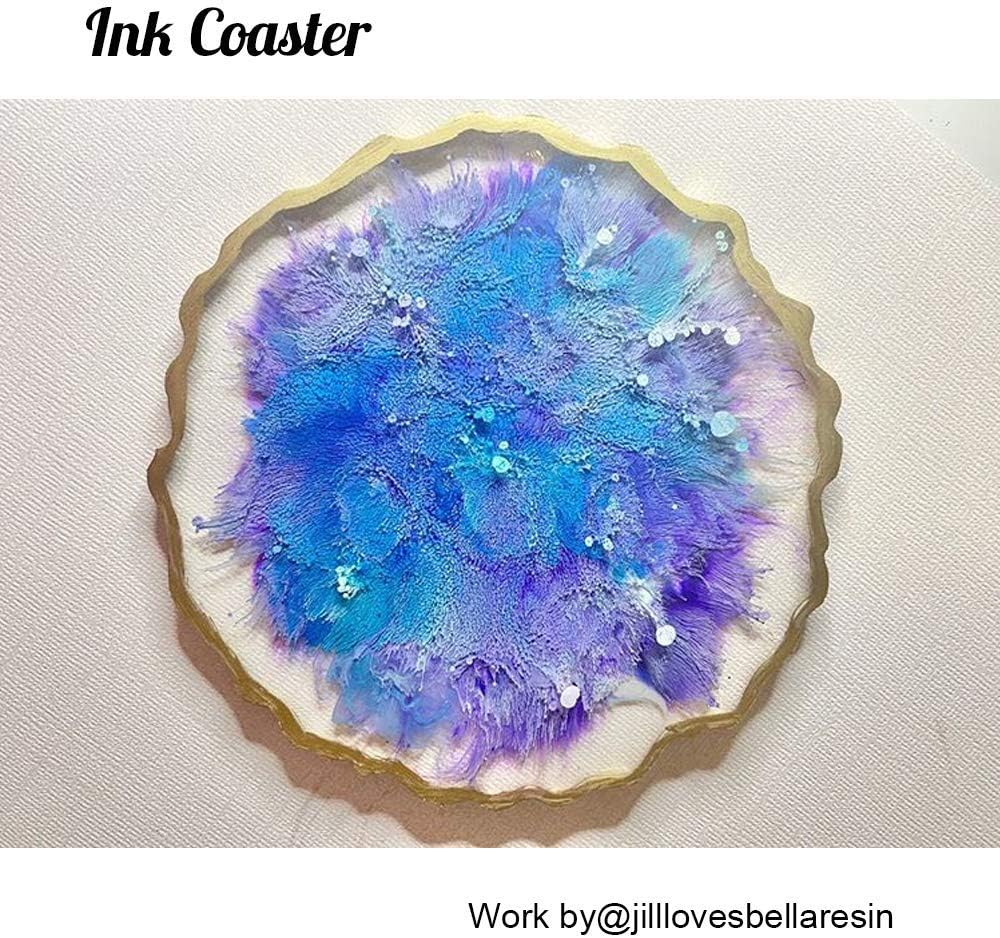 6 Pack Geode Coaster Molds for Resin, Irregular Resin Coaster Silicone Mold, Coaster Epoxy Resin Molds for Making
