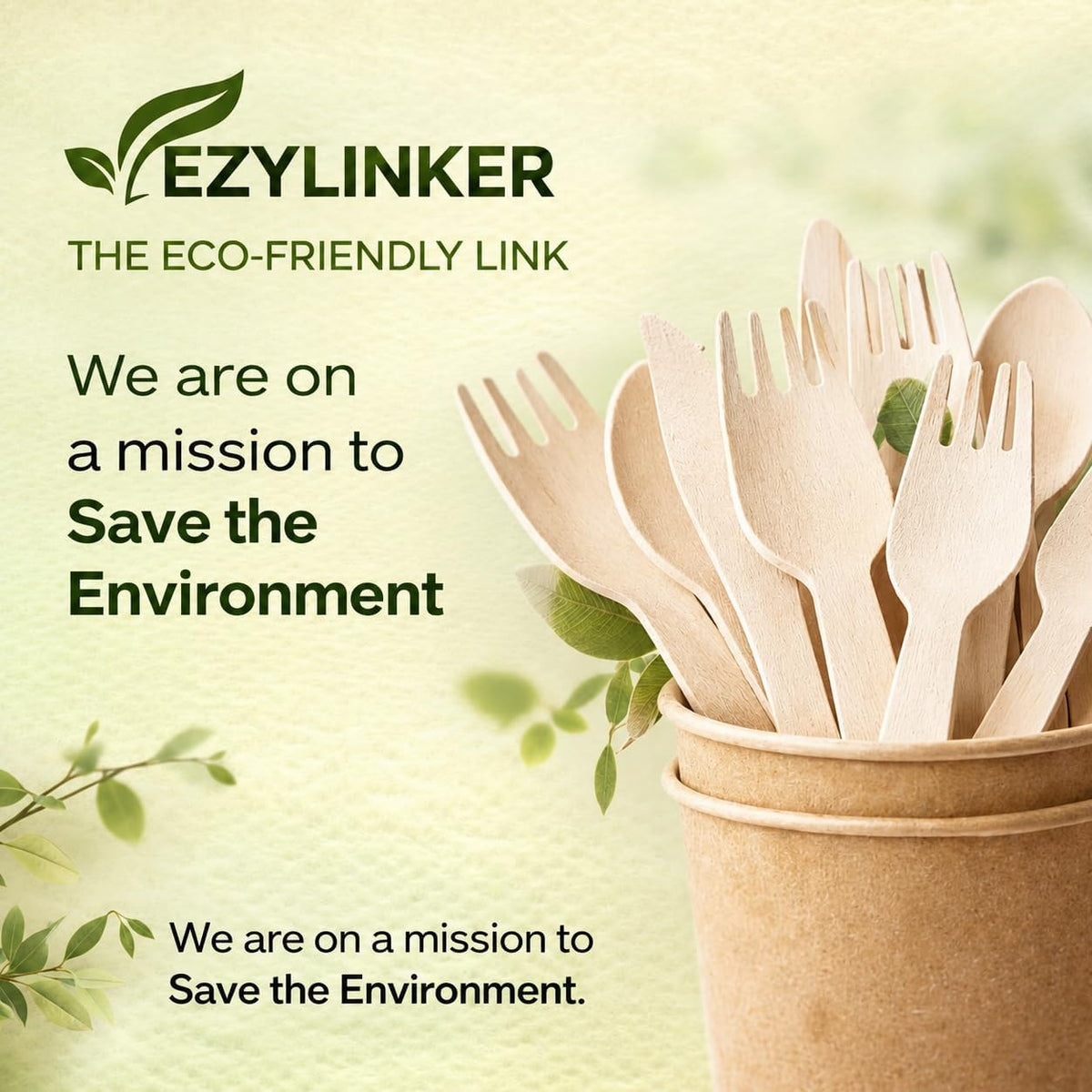 (150 Pcs) Special Edition Compostable Cutlery Set - Disposable Wooden Cutlery Set - Alternative to Plastic, Eco