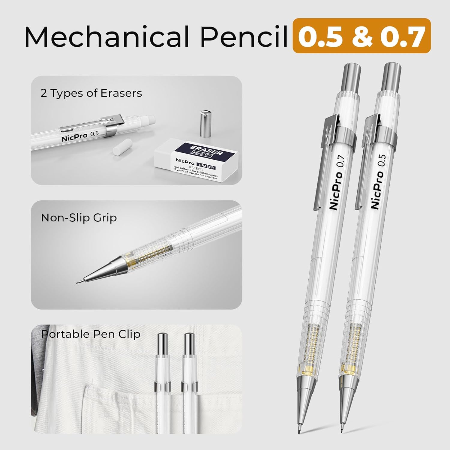 22 PCS Compass Geometry Tools with Case, Drafting Tools Geometry Set with Swing Arm Protractor, Rulers, Metal