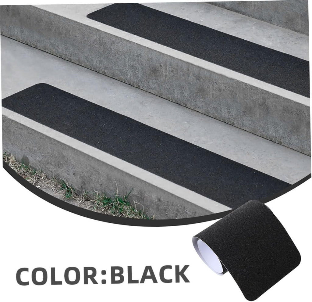 Black PVC Frosted Anti Slip Tape 2pcs for Tile Floors