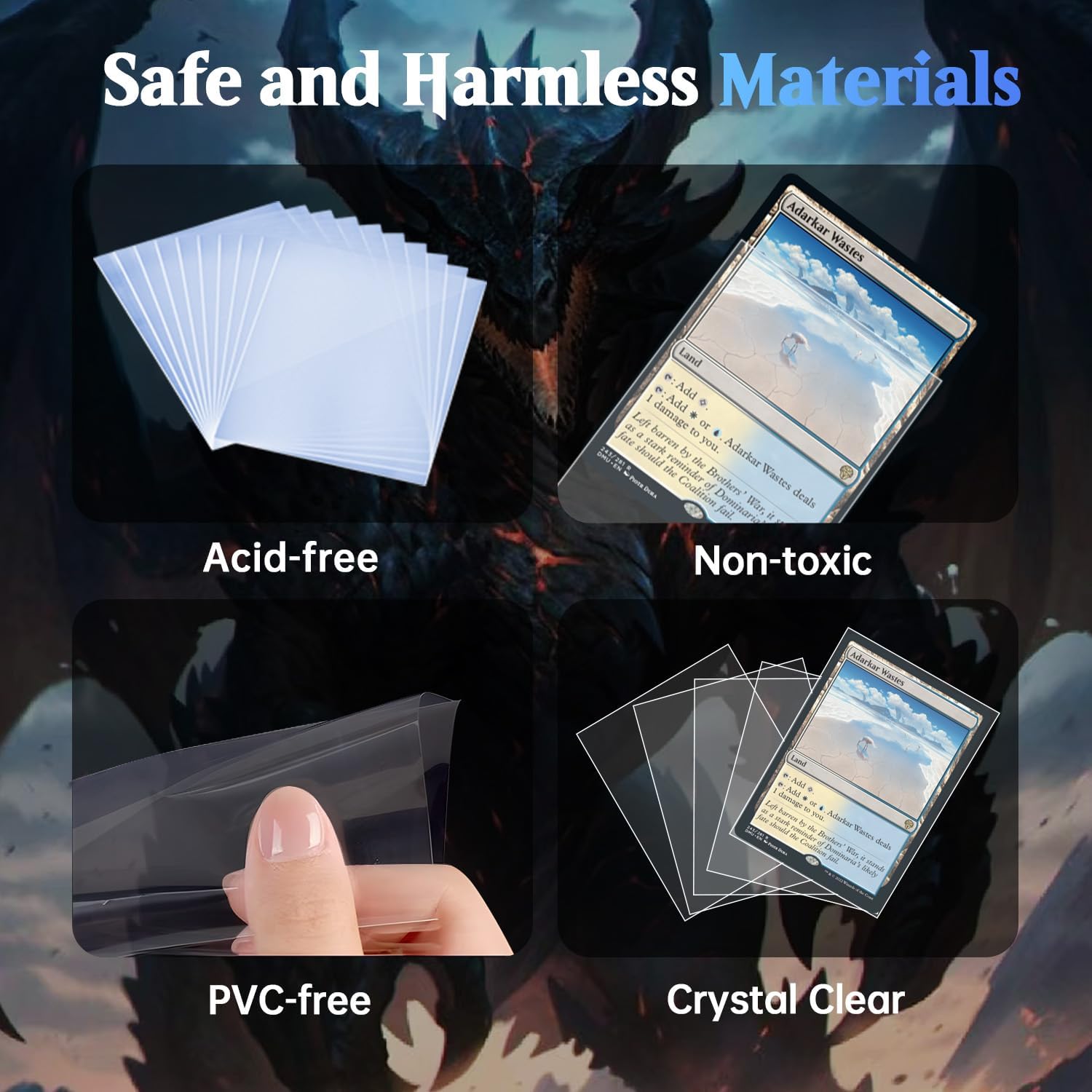 600ct Perfect Fit Sleeves, Perfect Fit Card Sleeves, Inner Sleeve for MTG | Exact Fits Sleeve for Double-Sleeving