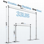 Upgrade Pipe and Drape Backdrop Stand 8.9x10FT Adjustable Photo Stand