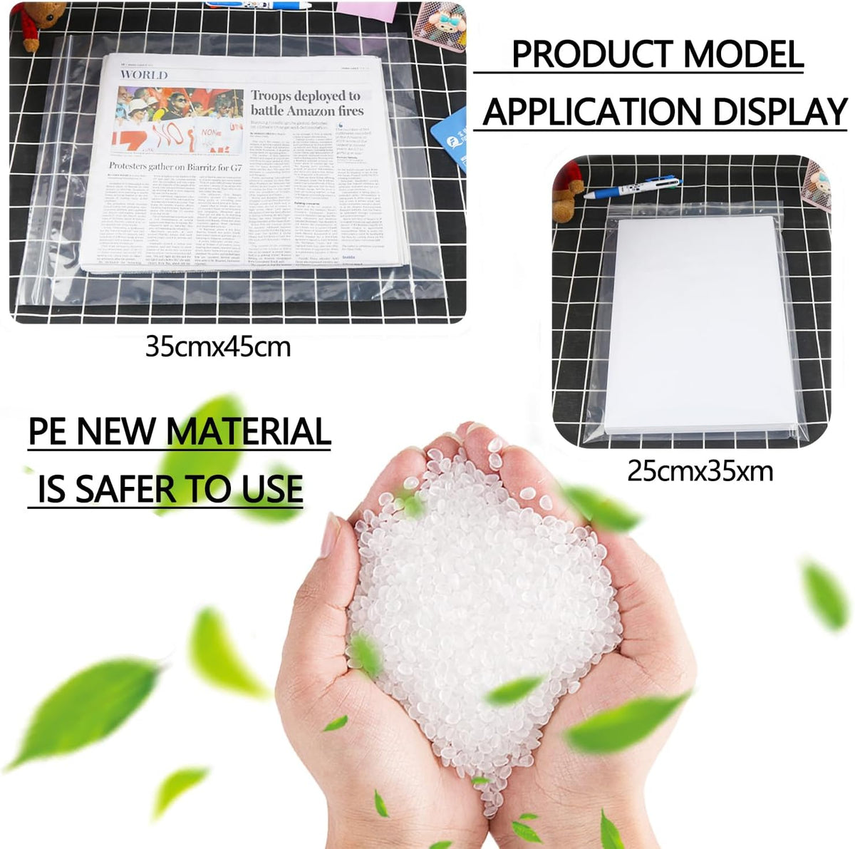 Large Heavy Duty Plastic Bags 12x18"/30x40cm 80pcs Resealable Bags 6.3mil/(Thicken) Clear Plastic Bag Poly Bag for