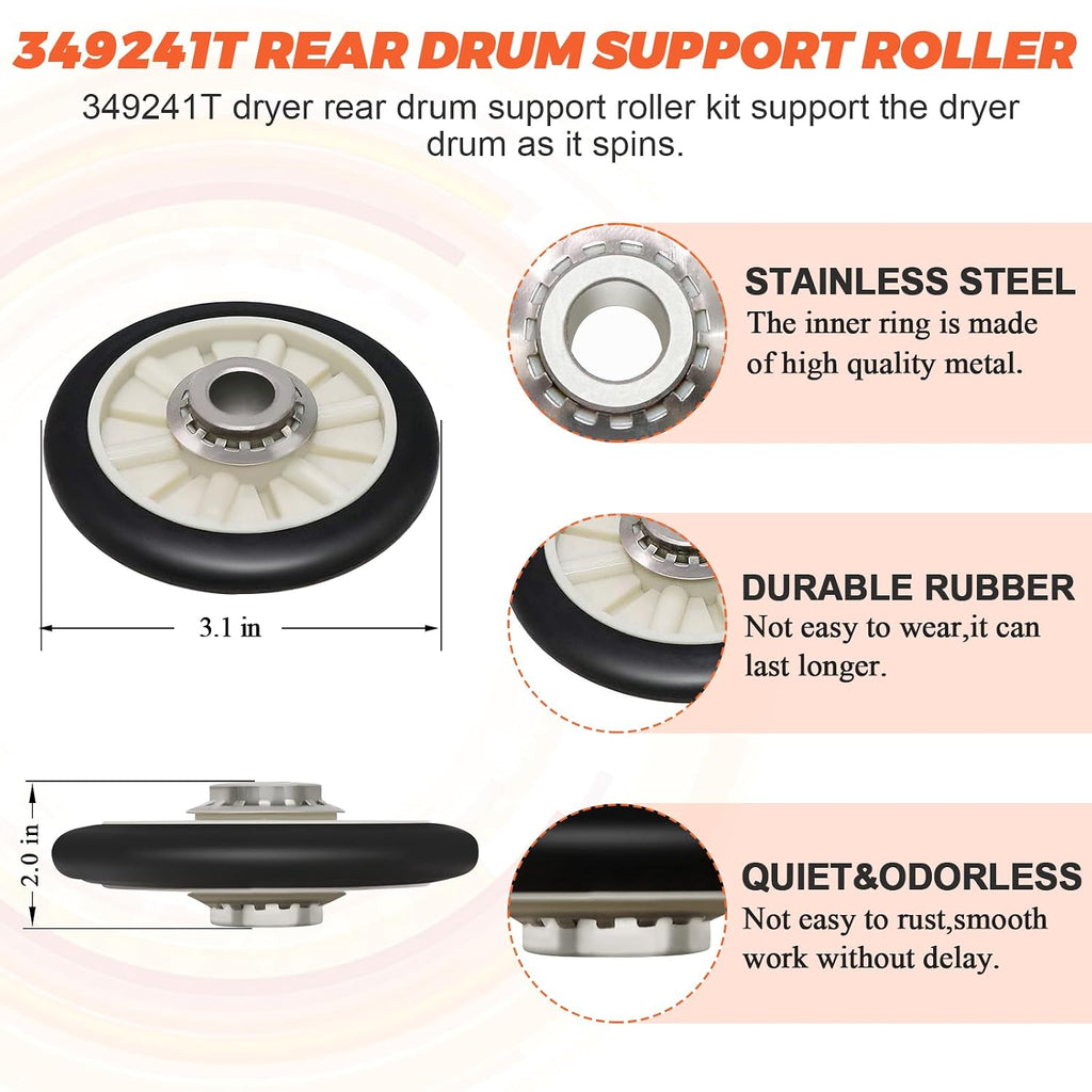 【Newest】 Upgraded 4392065 Dryer Maintenance Repair Kit by Beaquicy - Fit for Whirlpool Ken-More Crosley Admiral Amana