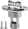 Marine Drain Plug Kit, Stainless Steel Boat Drain Plug, Oval Garboard Transom Boat Plug with Waterproof Seal Ring