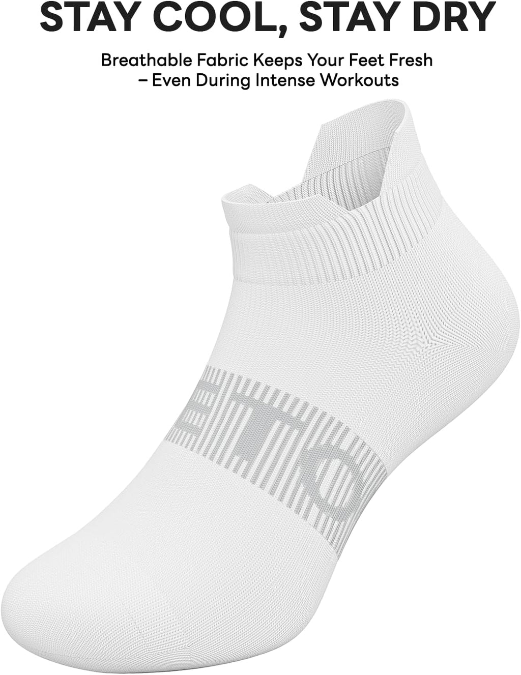 6 Pairs Ankle Compression Socks Women Men 15-20 mmHg Low Cut Athletic Running Arch Support for Travel Nurses Flight