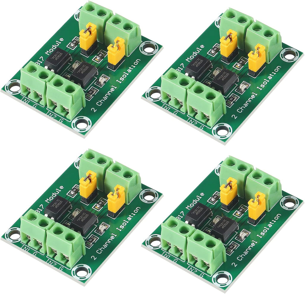 ACEIRMC 4pcs 2CH Optocoupler PC817 2 Channel Isolation Board Voltage Converter Adapter Module 3.6-30V Driver Photoelectric Isolated Module (2CH Optocoupler)