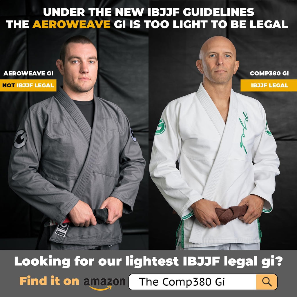 Aeroweave Jiu Jitsu Gi - Ultra Lightweight BJJ Gi - Preshrunk Brazilian Jiu Jitsu Uniform for Men