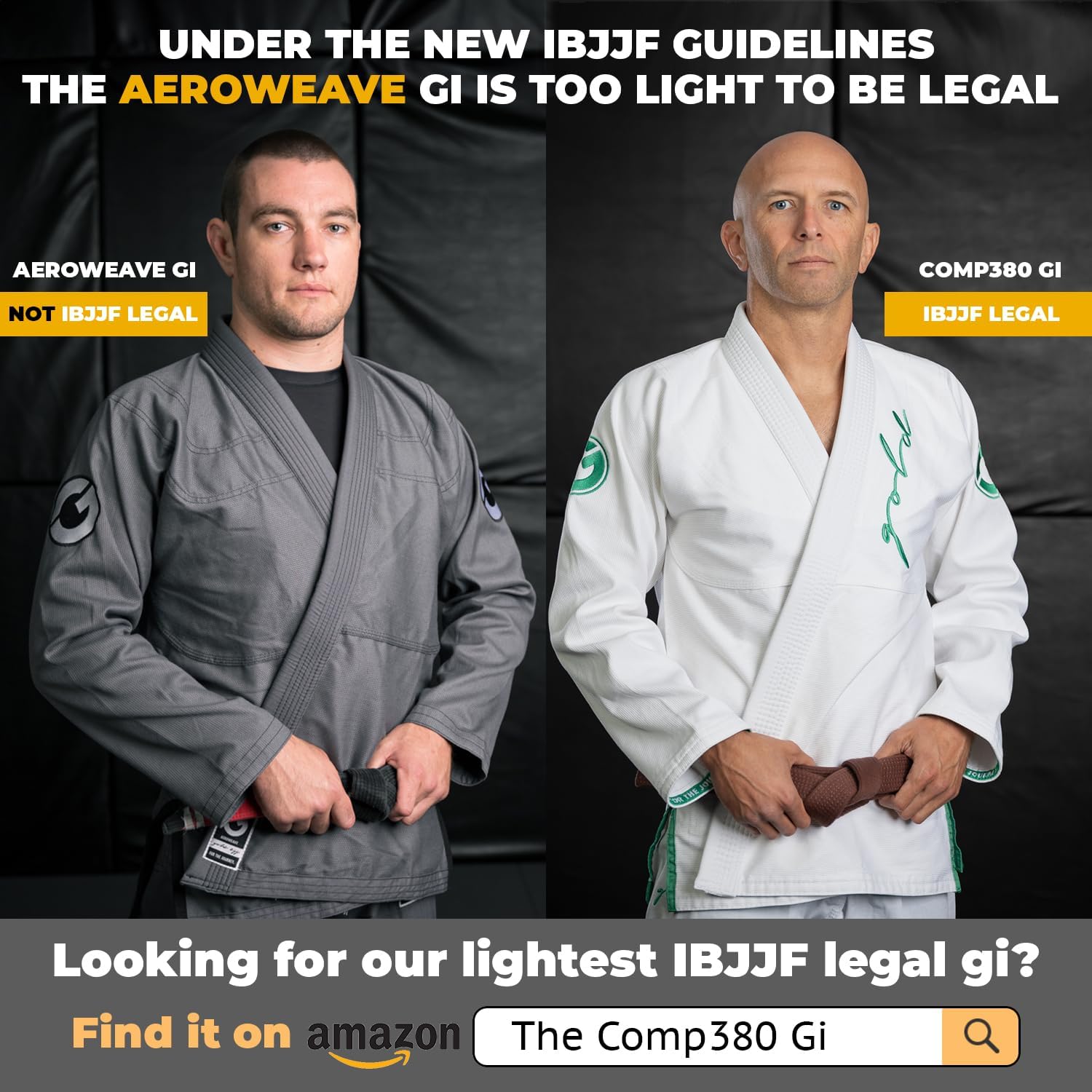 Aeroweave Jiu Jitsu Gi - Ultra Lightweight BJJ Gi - Preshrunk Brazilian Jiu Jitsu Uniform for Men