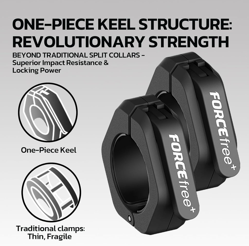 Barbell Clips (Pair), Barbell Clamps, Quick Release Olympic Barbell Clamps with Anti Slip TPR Grip, Barbell Collars
