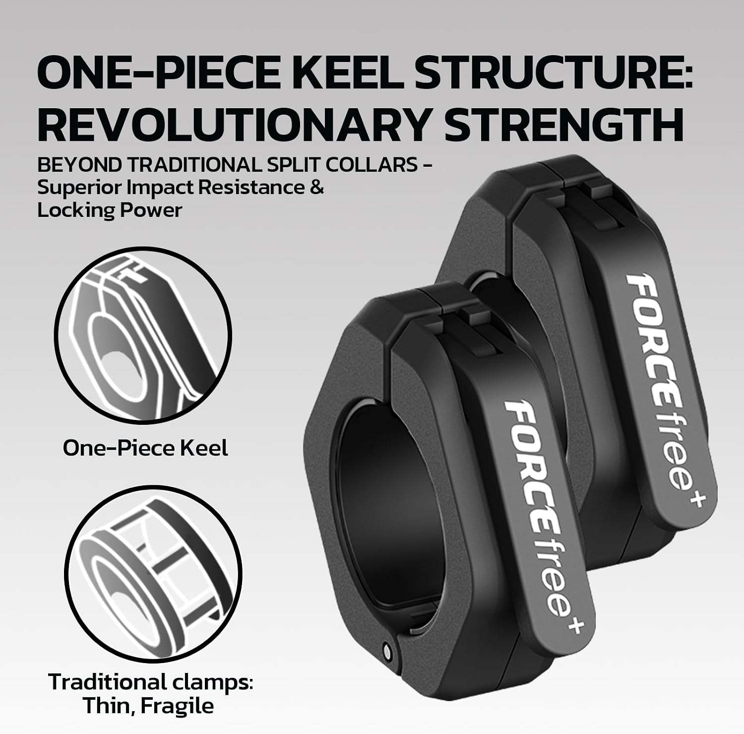 Barbell Clips (Pair), Barbell Clamps, Quick Release Olympic Barbell Clamps with Anti Slip TPR Grip, Barbell Collars