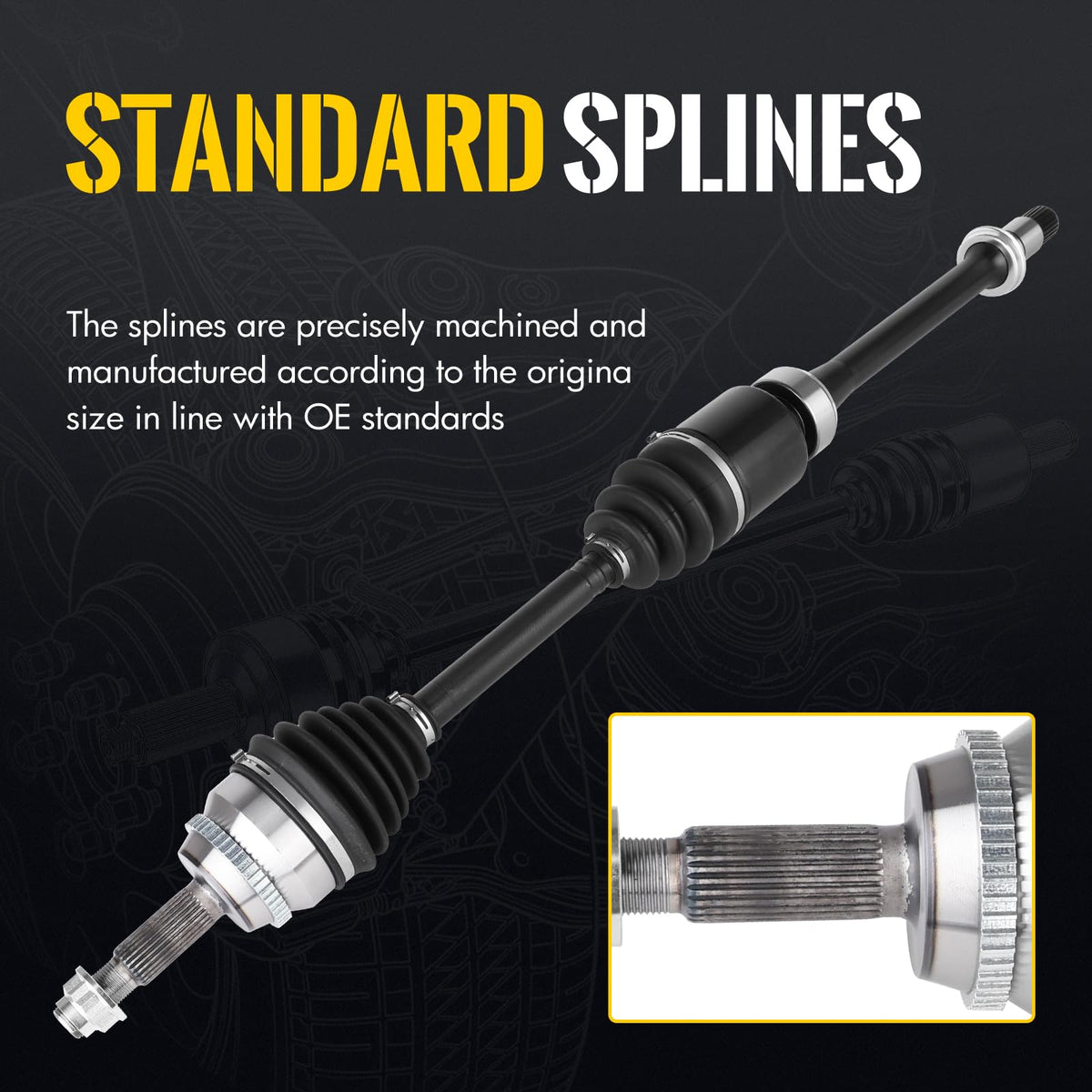 KUSATEC Front Right CV Axle Assembly for Camry Highlander Solara