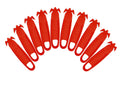 Safety Box Cutter Knife, Recessed SS Blade, 10-Pack, Red