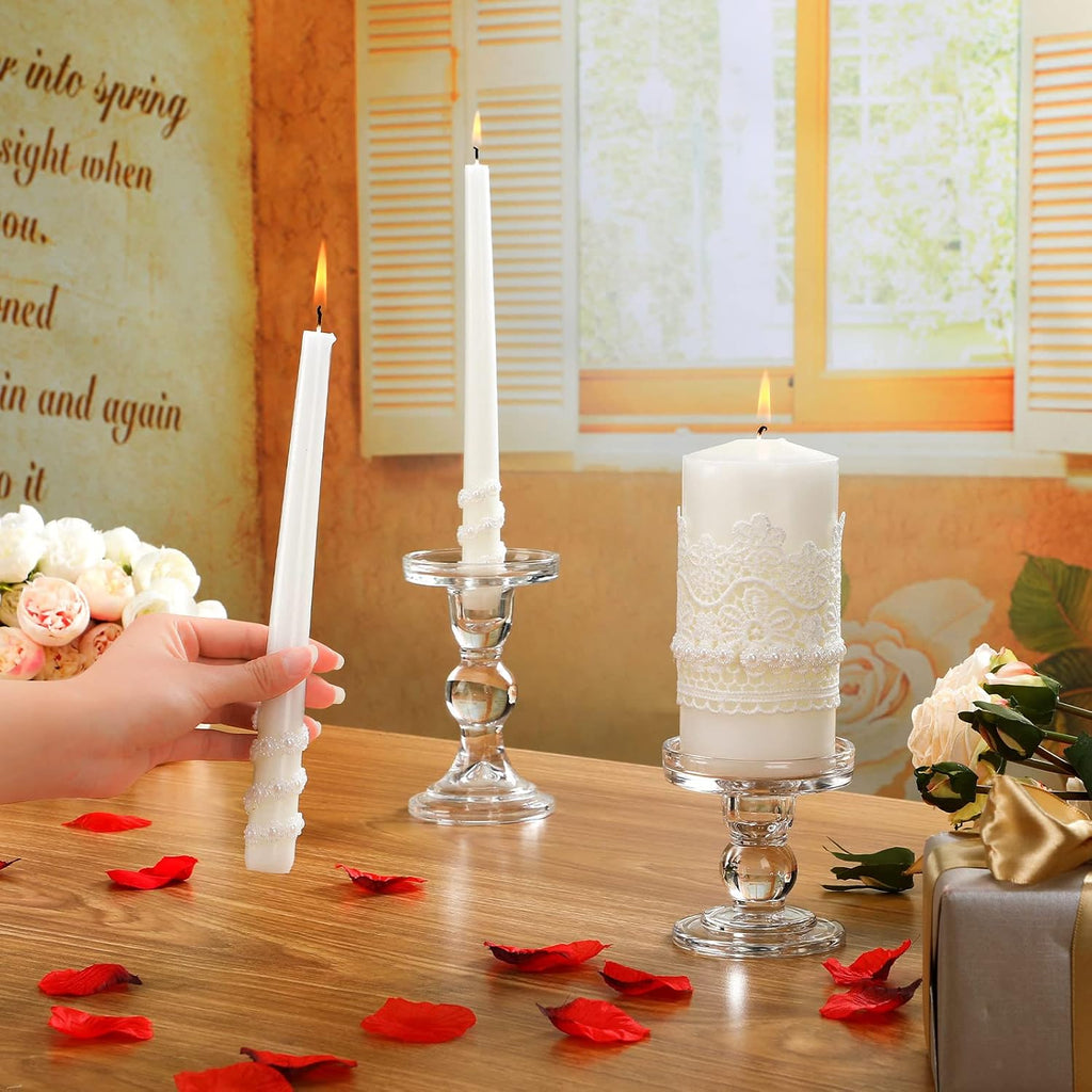 Unity Candles for Wedding Ceremony with Holder,Classic Style
