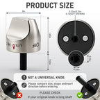 C2S980SEM1SS Range Burner Control Knobs—Compatible with GE Range Stove