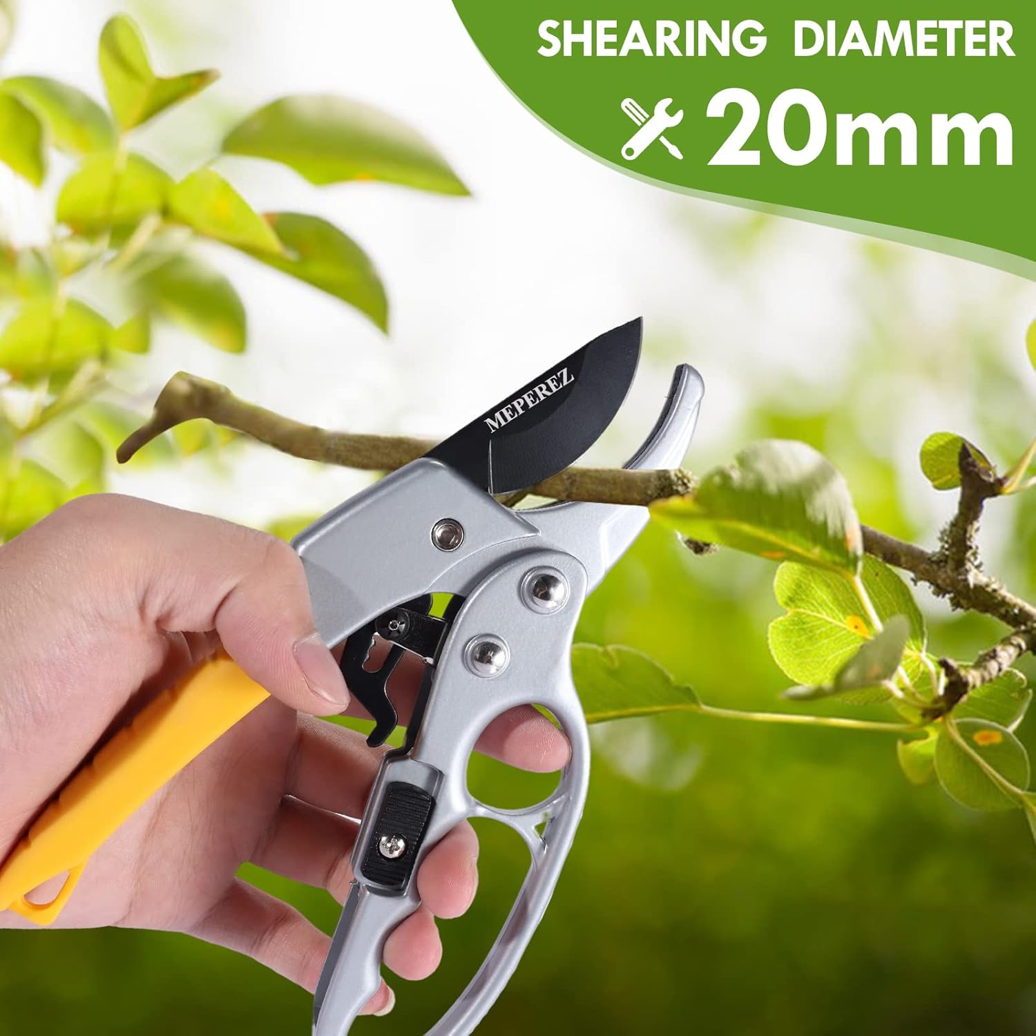 Premium Pruning Shears For Gardening, Work 3 Times Easier, Pruners Heady Duty, Sharp Garden Clippers Cuting Florist