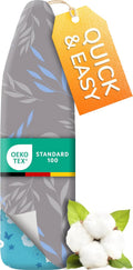 Super Soft Ironing Board Cover and Pad – 50% Faster Ironing with Heat Reflection Technology, Thick Natural Cotton