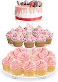 3 Tier Round Cupcake Stand with Base, Acrylic Cake Stand, Cupcake Tower Stand, Premium Cupcake Holder for 23