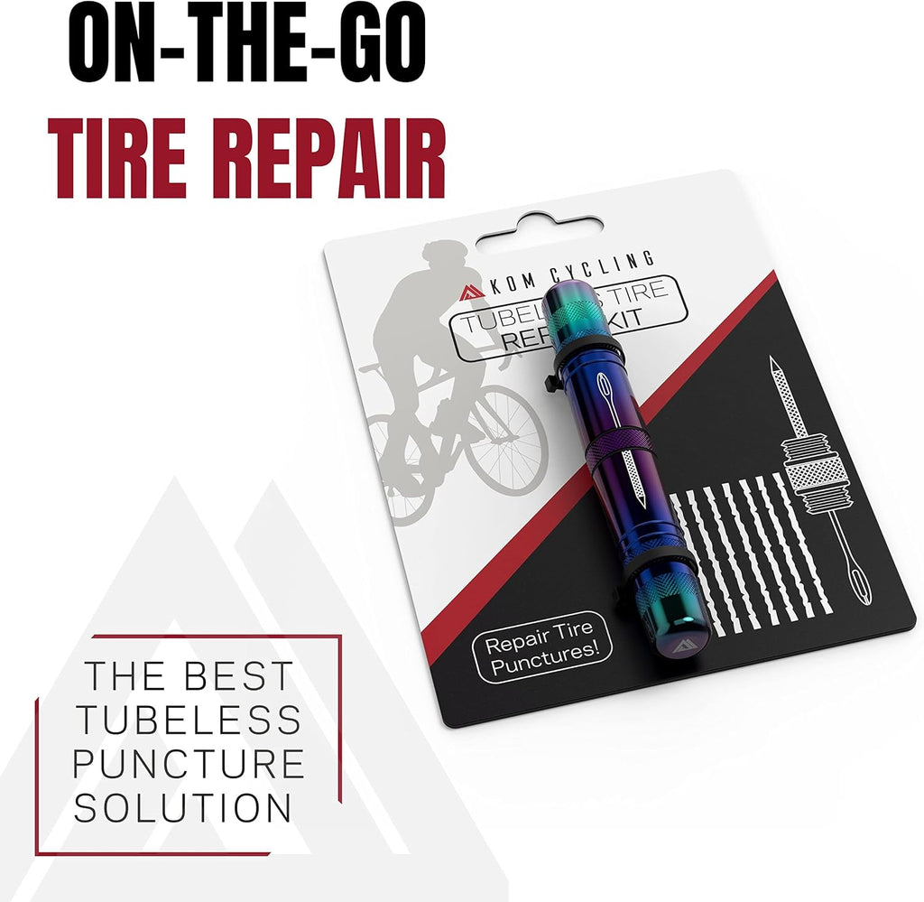 Tubeless Tire Repair Kit for Bikes 8 Colors! Fixes Mountain Bike and Road Bicycle Tire Punctures