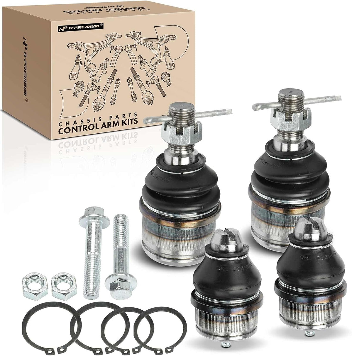 A-Premium Front Upper & Lower Ball Joint Kit, Compatible with Ford