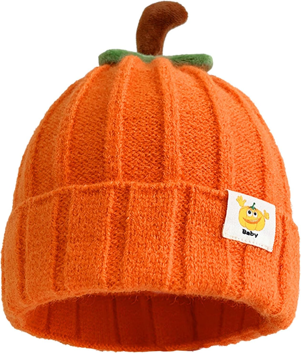 Pumpkin Hat Baby - Halloween Beanie Pumpkin Costume, Winter Knitted Beanie Hats for Infant, Kids, Toddler & Newborn