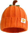 Pumpkin Hat Baby - Halloween Beanie Pumpkin Costume, Winter Knitted Beanie Hats for Infant, Kids, Toddler & Newborn