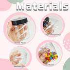 50 Pack 4oz Clear Plastic Jars with Lids,115ml Wide-Mouth Refillable Storage Containers,Empty Round Containers for
